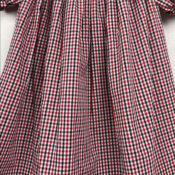 Rosalina Collections Red and blue smocked crab embroidered bishop dress size 3T - Picture 3 of 13